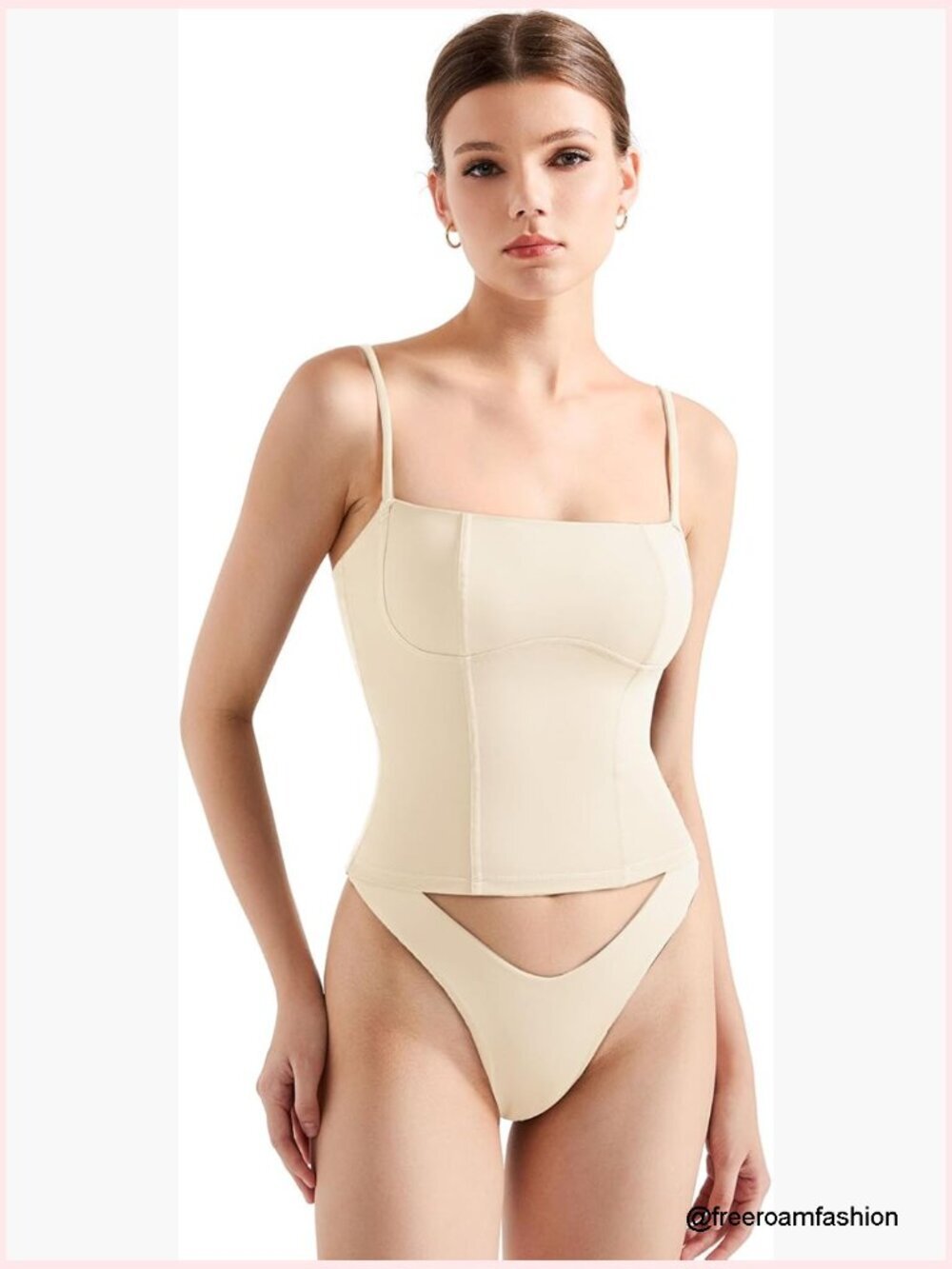 Women's Bustier Corset Top Fitted Going Out Y2k Cami Square Neck Double Lined